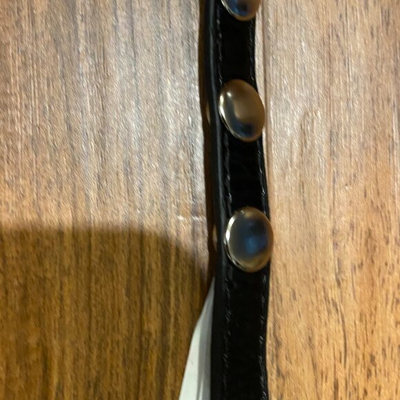 Bebe Black Skinny Bow Belt Size M/L - Picture 4 of 8